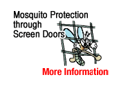 Mosquito Protection through Screen Doors